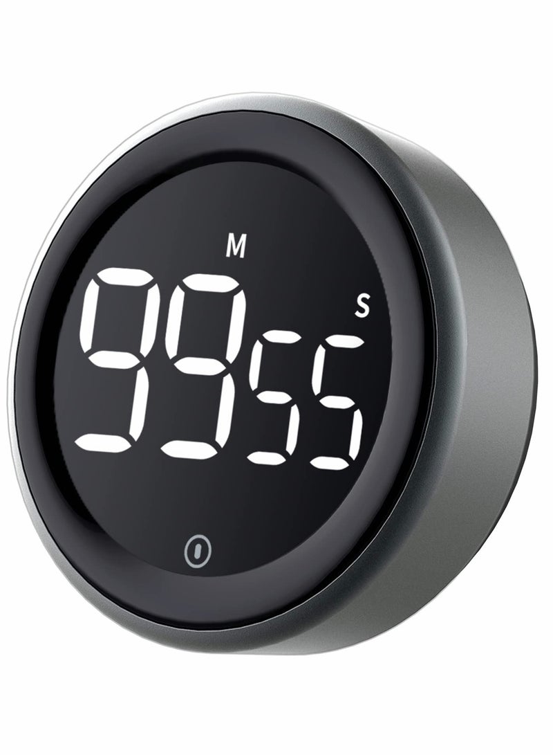 LED Digital Kitchen Timer - Magnetic Countdown Count-up Kids Timer, Large LED Display, Adjustable Volume and Brightness Cooking Timer for Kid Classroom Board