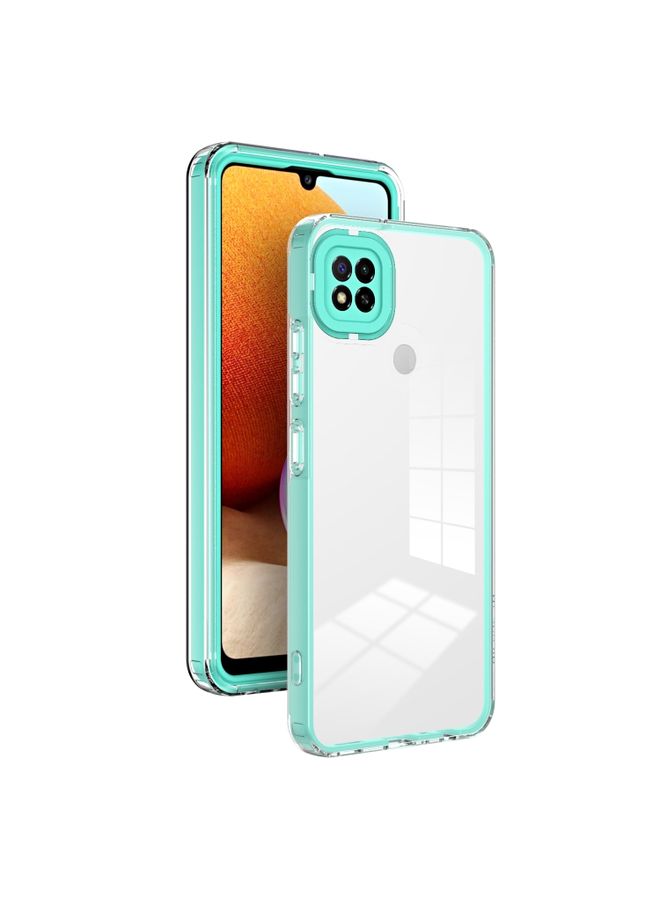 Case Cover For Xiaomi Redmi 9C / Redmi 10A 3 in 1 Clear TPU Color PC Frame Phone Case Light Green