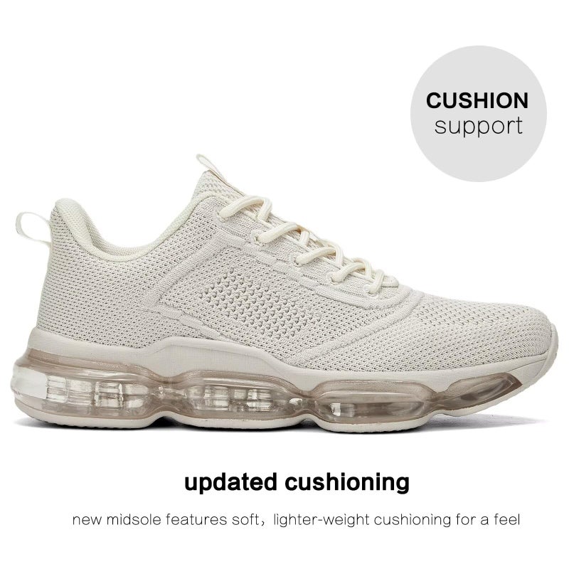 Luogoks Womens Road-Running-Shoes Air Cushion Walking Shoes Sneakers Fashion Tennis Breathable Sport Gym Fitness Cross Trainers Shoes - Image 4
