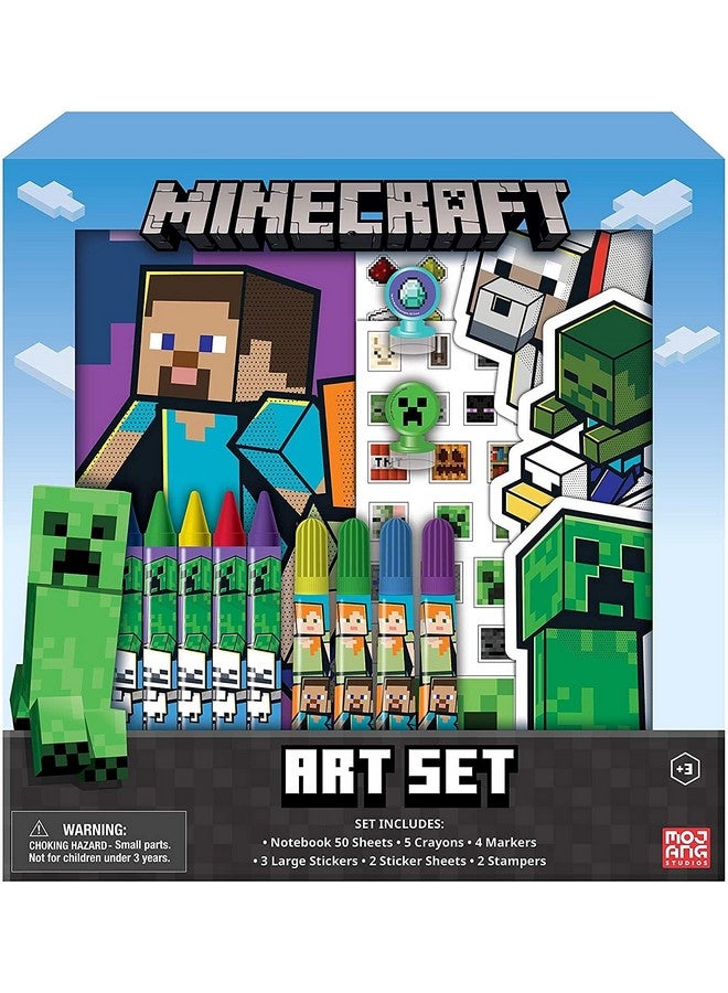 Innovative Designs Minecraft Kids Coloring Art Set | Stickers & Stampers - Image 1