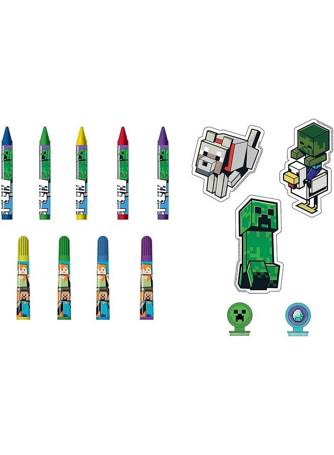 Innovative Designs Minecraft Kids Coloring Art Set | Stickers & Stampers - Image 3
