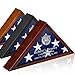DANF FLAG Personalized Flag Case for Burial Flag DIY by Yourself Glass Front Mahogany Display Case for 5x95 Flag Wall Mounted Custom Name Wood Shadow Box for Military with Metal Letters and Logo Stickers - Image 3