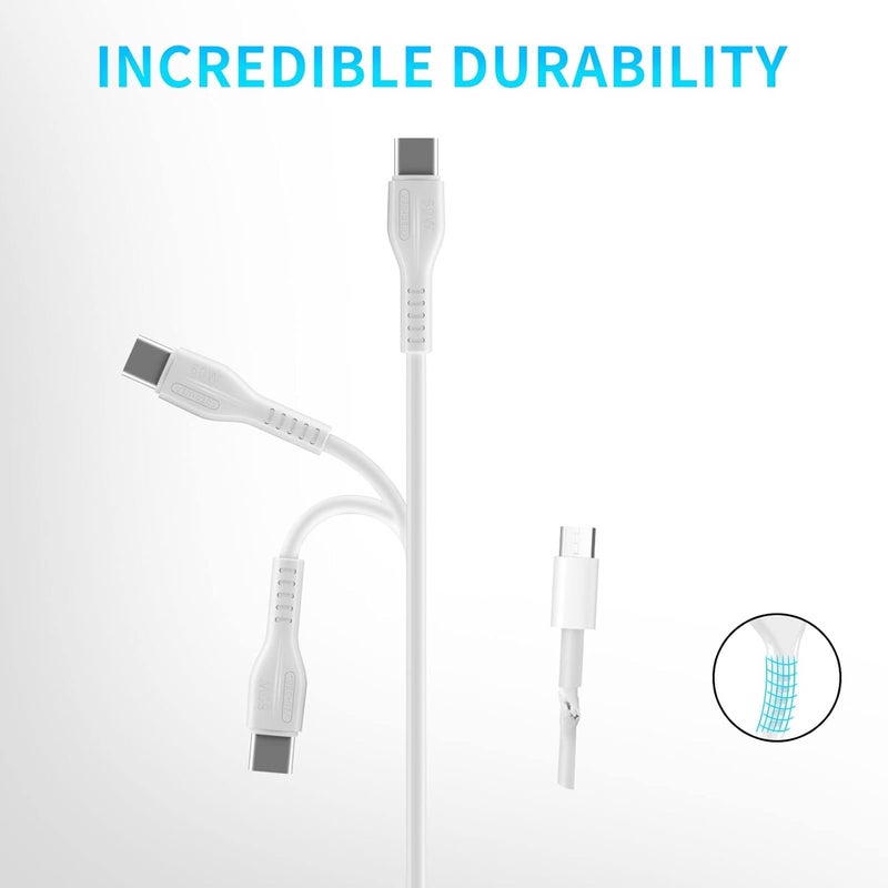 فين ديونز شاحن SPEEDY® لأجهزة Oppo Find X5 / Oppo Find X5 Pro / Oppo Find X5 Lite، منفذ USB-C قابل للطي للشحن السريع بقدرة 20 واط من النوع C، محول سفر حائطي للشحن السريع PD مع كابل شحن USB-C إلى USB-C بطول 1 متر وقدرة 60 واط - Image 2
