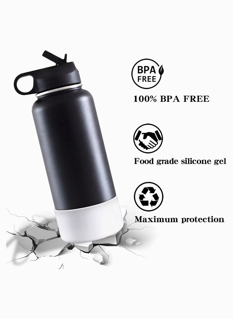 Y&D Hydro Flask Boot, Sport Water Bottles Anti-Slip Bottom Sleeve Cover, Compatible With And More Bottles, White Color  - Image 2