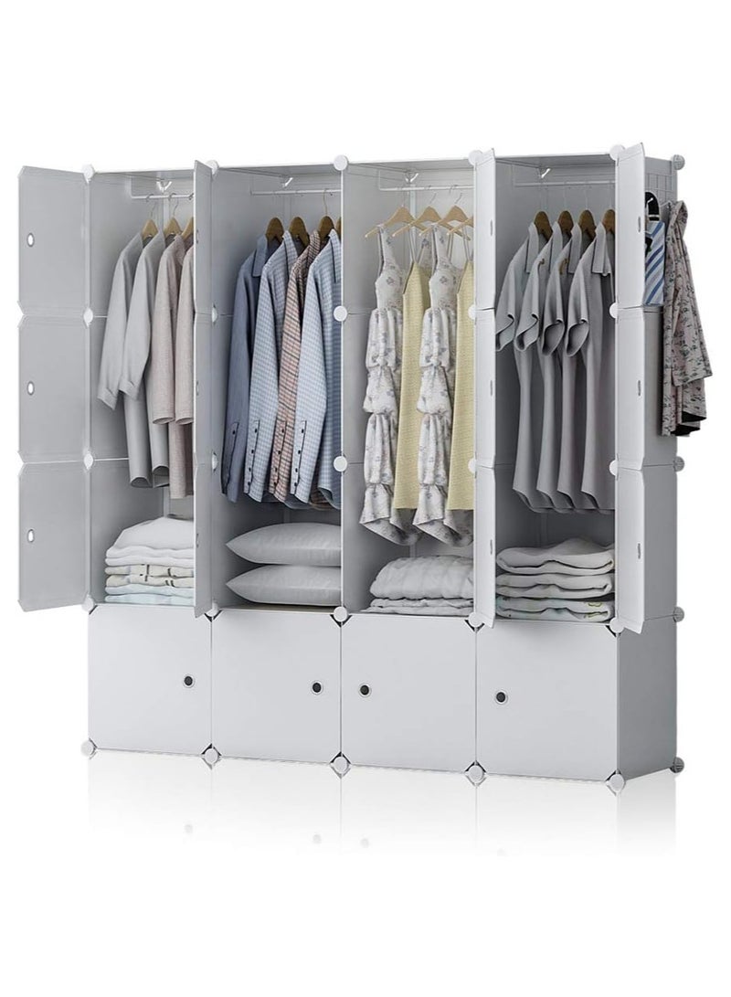 DubaiGallery Modular Wardrobe, Modular Shelves, Modular Clothes Organizer Wardrobe for Home, Storage Shelf for Bedroom, 16 Modules  - Image 2
