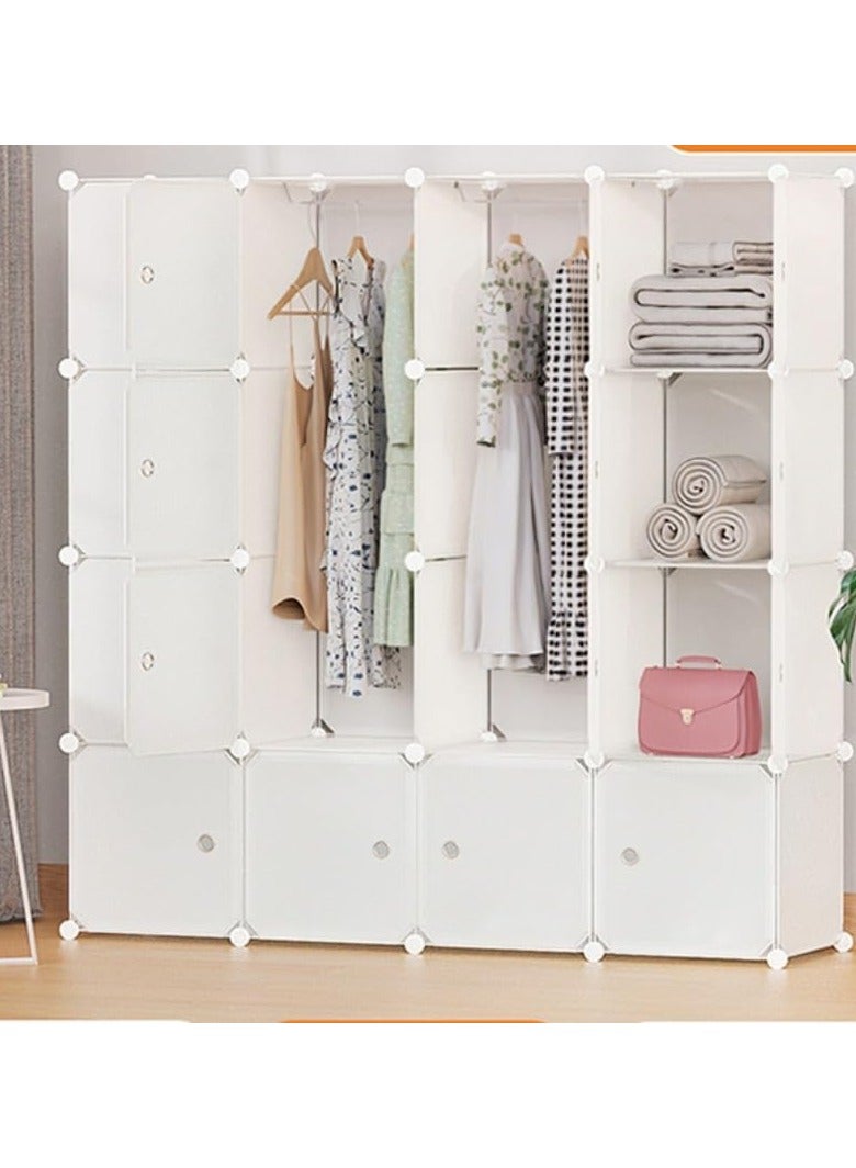 DubaiGallery Modular Wardrobe, Modular Shelves, Modular Clothes Organizer Wardrobe for Home, Storage Shelf for Bedroom, 16 Modules  - Image 4