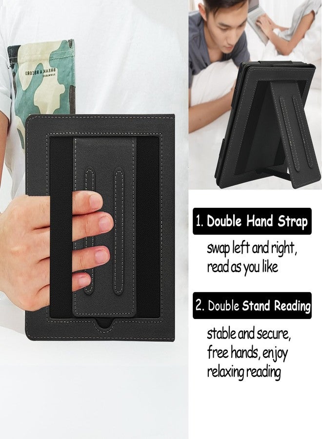 GOVTVA Double Stand Case for 7'' Onyx Boox Go 7 / Boox Tablet Go Color 7 (Gen II/Gen I 2025/2024) /Boox Page Cover with Elastic Pen Holder/Auto Sleep&Wake/Double Hand Strap (Black) - Image 4