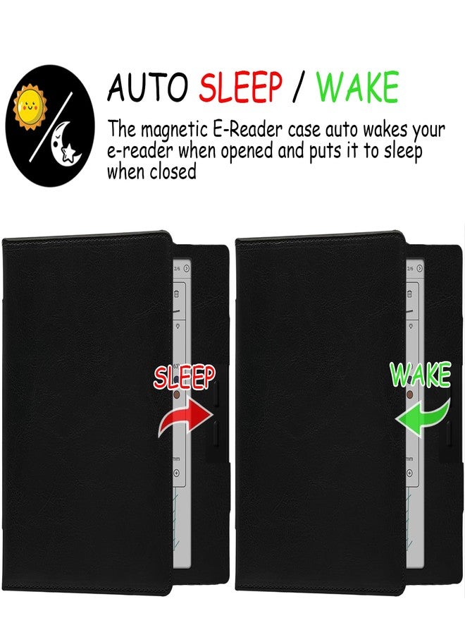 GOVTVA Double Stand Case for 7'' Onyx Boox Go 7 / Boox Tablet Go Color 7 (Gen II/Gen I 2025/2024) /Boox Page Cover with Elastic Pen Holder/Auto Sleep&Wake/Double Hand Strap (Black) - Image 5