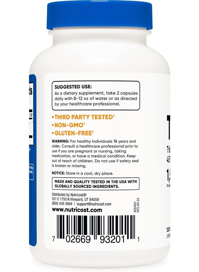 Nutricost كبسولات مستخلص تريبولوس تيرستريس من نوتريكوست (750 ملغ، 120 قطعة) - Image 3