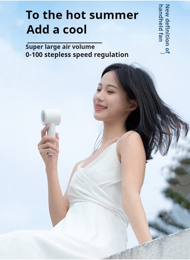 New digital display high-speed fan portable outdoor handheld turbine small fan household high wind USB charging handheld small fan