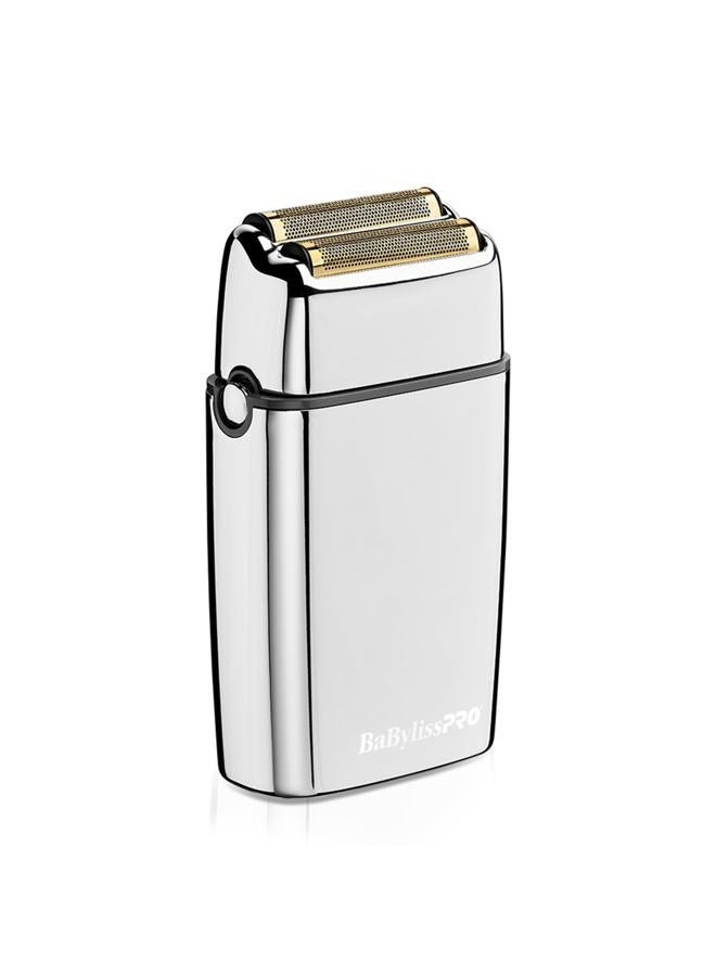 BaBylissPRO Barberology Double Foil Shaver, FXFS2 SILVERFX Professional Electric Shaver - Image 1
