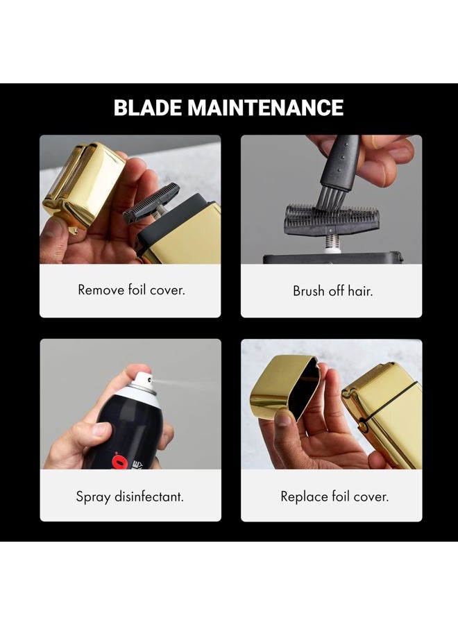BaBylissPRO Barberology Double Foil Shaver, FXFS2 SILVERFX Professional Electric Shaver - Image 2
