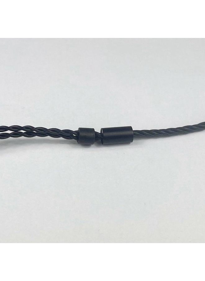 Generic - Four-strand Copper Silver-plated Black Twisted Shure Injection IE40MMCX0.78IE80QDCTFZ Headset Upgrade Cable-Color:MMCX Injection Molding-Length:3.5 Injection Elbow - Image 1