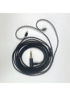 Four-strand Copper Silver-plated Black Twisted Shure Injection IE40MMCX0.78IE80QDCTFZ Headset Upgrade Cable-Color:MMCX Injection Molding-Length:3.5 Injection Elbow