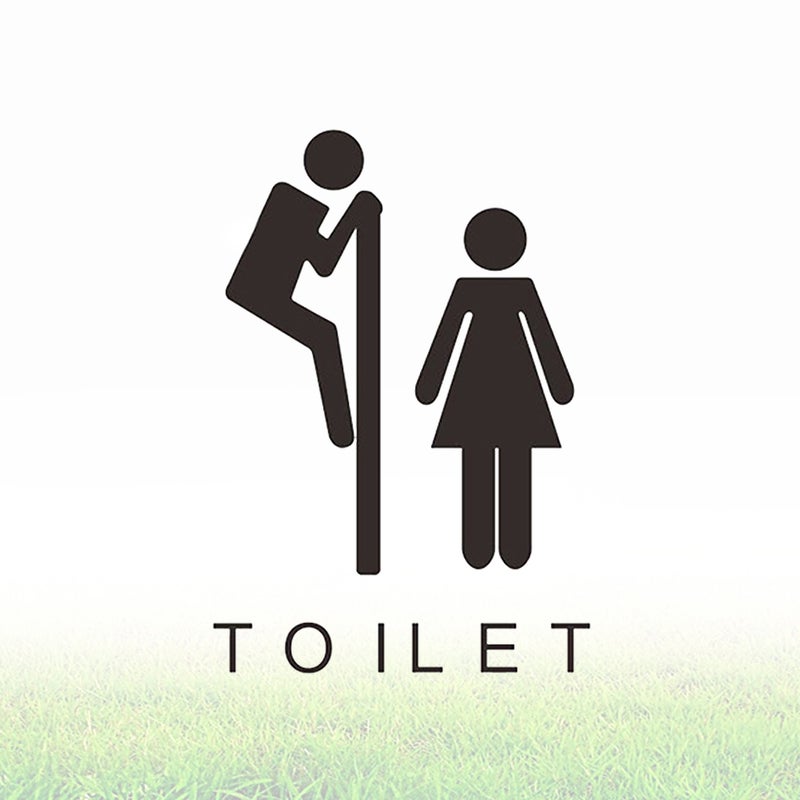 14 Pcs Toilet Door DIY Beauty Toilet Wall Stickers for Mall Restaurant Coffee Restroom - Image 3