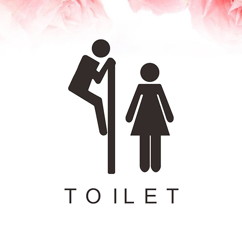 14 Pcs Toilet Door DIY Beauty Toilet Wall Stickers for Mall Restaurant Coffee Restroom - Image 4