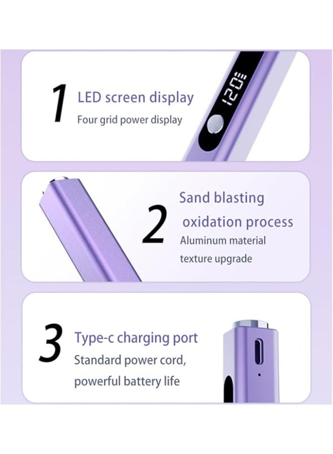 Handheld UV Nail Lamp with Magnet and Seal for Gel Nails Mini Nail Light Multi-functional Manicure Portable Rechargeable Nail Dryer (Metal Green) - Image 5