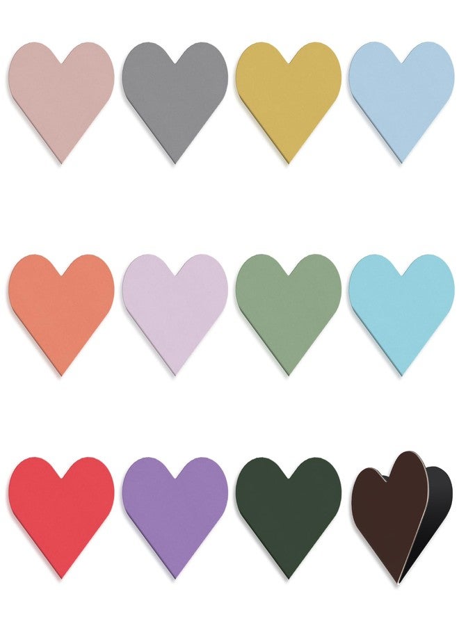 JIXZEN 12 PCS Corner Bookmarks for Women, Heart Magnetic Bookmarks for Reading Women Gifts, Cute Book Markers Bulk for Girls, Book Lovers, Book Club Readers, Teachers, Students, Kids (24 Pretty Colors) - Image 1