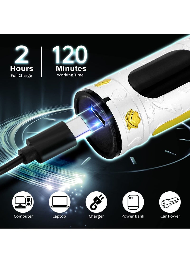 XiuWoo Beard Trimmer for Mens, Rechargeable Electric Hair Clippers with LCD Screen, Titanium Precision T Blade Families and Barber Perfect Gift - Image 5