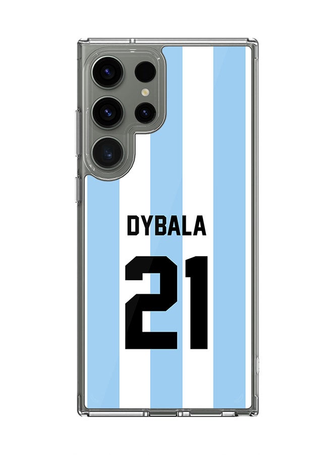 Stylizedd Classic Clear Case for Samsung Galaxy S24 Ultra , Hybrid Soft  Thin Transparent Cover - Football Team - Argentina, Player Name - Dybala - Image 1