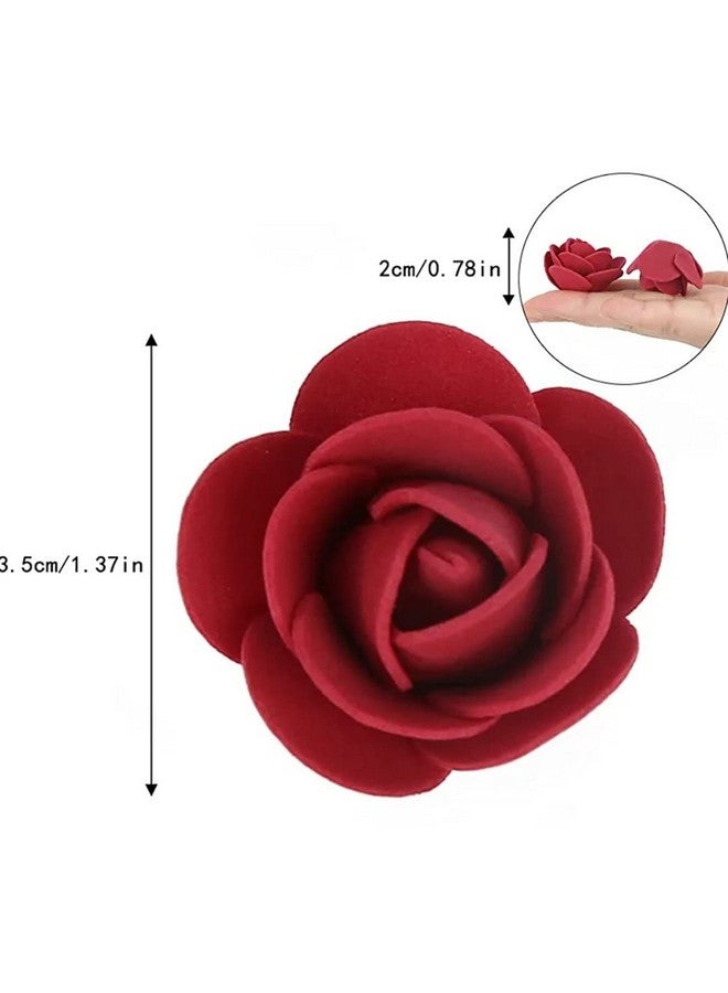 VRB Dec زهور فوم صناعية صغيرة VRB Dec™ 50 قطعة زهور فوم مزيفة عائمة للماء لطبق البوجا، المهرجانات والفعاليات، المنزل، الطاولة، غرفة النوم، غرفة البوجا، عناصر تزيين ديوالي والحرف اليدوية (أحمر داكن، 50) - Image 2