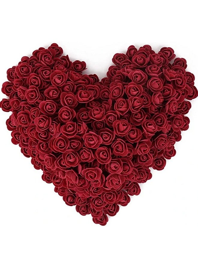 VRB Dec زهور فوم صناعية صغيرة VRB Dec™ 50 قطعة زهور فوم مزيفة عائمة للماء لطبق البوجا، المهرجانات والفعاليات، المنزل، الطاولة، غرفة النوم، غرفة البوجا، عناصر تزيين ديوالي والحرف اليدوية (أحمر داكن، 50) - Image 5