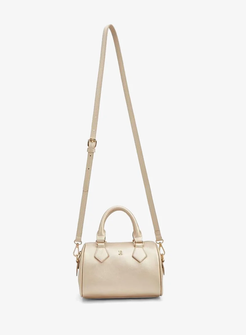 Flora Bella By Shoexpress Gold Solid Crossbody Bag with Detachable Strap Ramadan Collection for Women | Best Price UAE