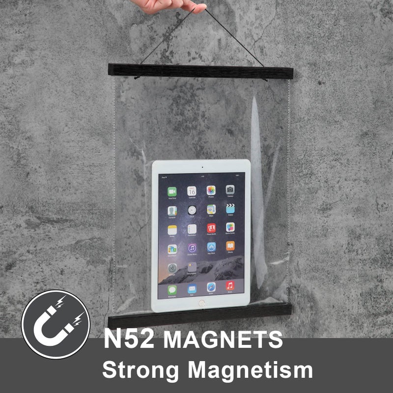 WITCOLOR Magnetic Poster Hanger Frame, Black Magnet Poster Frame 12x16 12x18 12x36 for Paintings, Photos, Maps, Scrolls, Picture, Canvas Works and Art Prints - Image 3