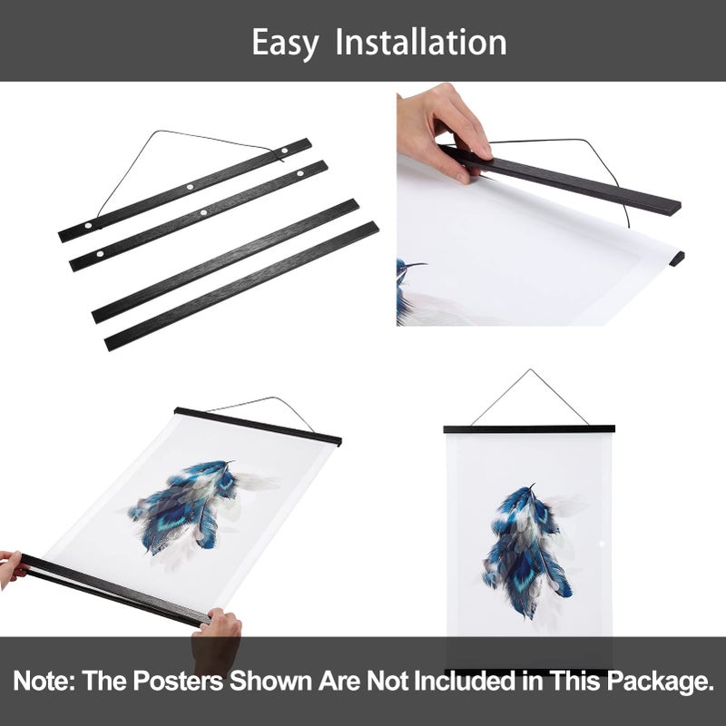 WITCOLOR Magnetic Poster Hanger Frame, Black Magnet Poster Frame 12x16 12x18 12x36 for Paintings, Photos, Maps, Scrolls, Picture, Canvas Works and Art Prints - Image 5