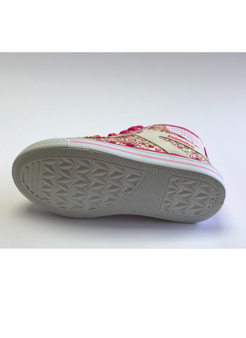 SCOOCHA - Flat Fashion Sneakers Comfort Easy Fitting Kids Shoes for Girl Fuchsia - Image 1