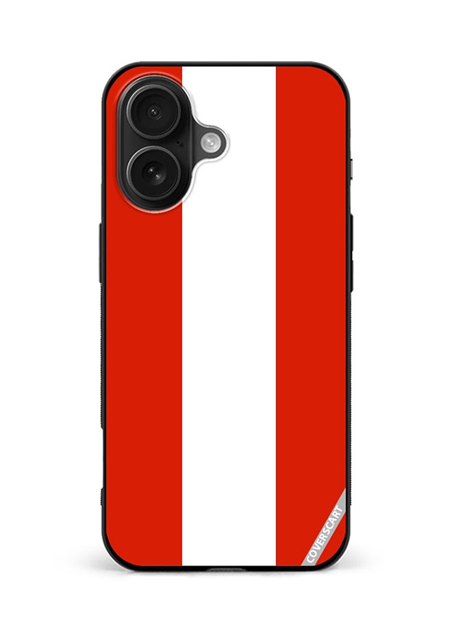 COVERSCART Protective Case Cover For Apple iPhone 16 Plus Peru Flag Design Multicolour