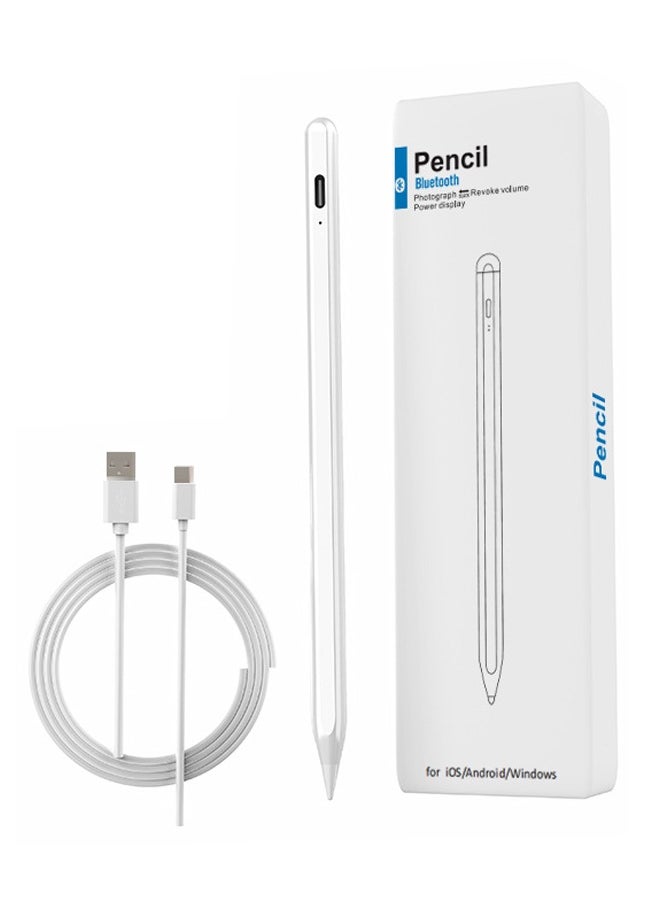 HY Active Digital Stylus Pen Pencil Pro 2nd generation iPad Pen with Fast Charging & Palm Rejection For Apple iPad 2018 and Later White  - Image 1