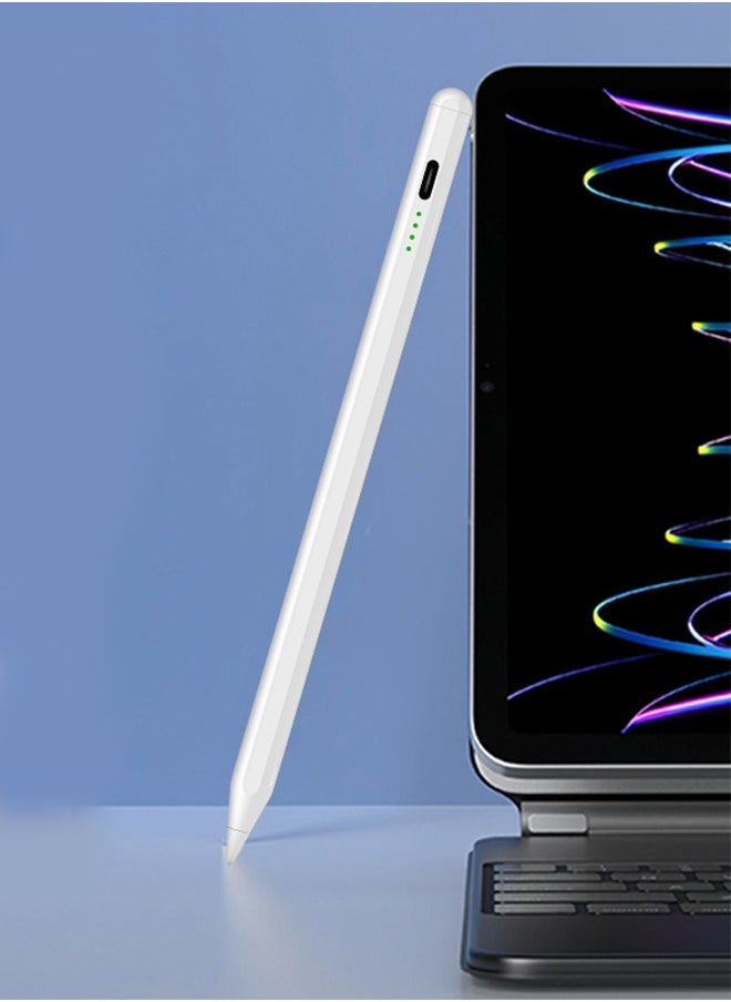 HY Active Digital Stylus Pen Pencil Pro 2nd generation iPad Pen with Fast Charging & Palm Rejection For Apple iPad 2018 and Later White  - Image 2