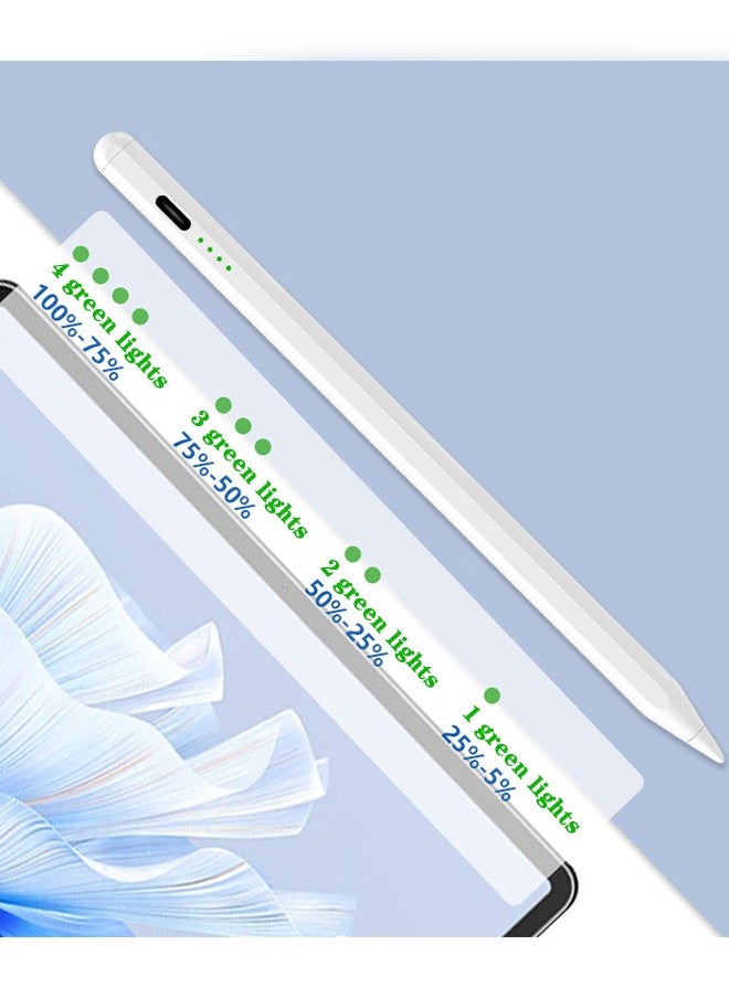 HY Active Digital Stylus Pen Pencil Pro 2nd generation iPad Pen with Fast Charging & Palm Rejection For Apple iPad 2018 and Later White  - Image 3