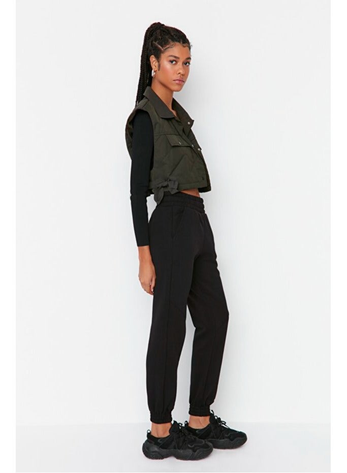 trendyol Black Basic Jogger Thick Polar Fleece Knitted Sweatpants - Image 4