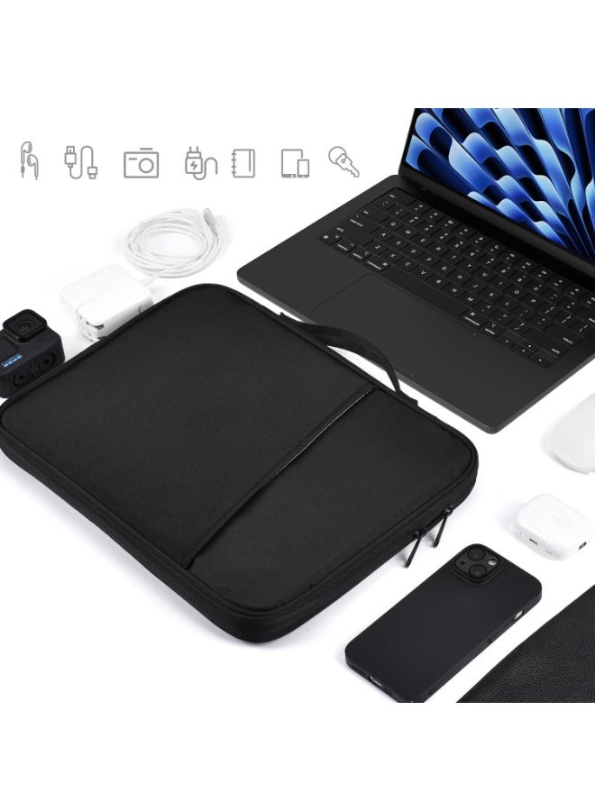 TWEGGON Laptop Sleeve Case 13" Shockproof Handle Bag Cover with Accessory Storage Pockets Compatible with MacBook Surface Lenovo Dell HP - Image 4