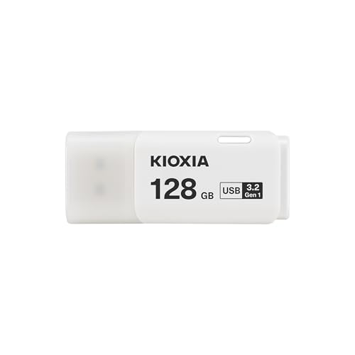 KIOXIA TransMemory U301 128GB USB 3.2 Gen 1 Flash Drive - High-Speed, Compact, Portable Storage Solution with 5-Year Warranty (White) - Image 1