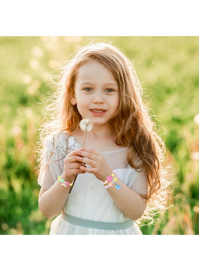 بينك شيب أساور للبنات مجوهرات: 36 قطعة من أساور الفتيات الصغيرة الزرقاء، أساور أطفال لطيفة للفتيات من سن 2 3 4 5 6 7 سنوات - أساور أميرات للفتيات المراهقات - هدية مجوهرات للعب - Image 4