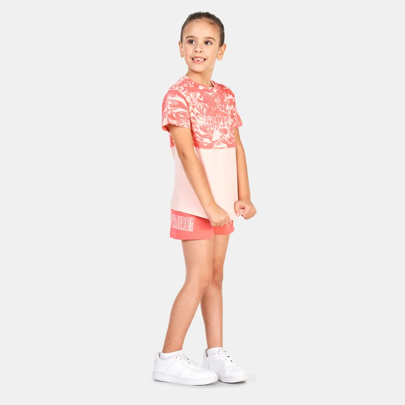 PUMA Kids' POWER High Waist Shorts (Older Kids)