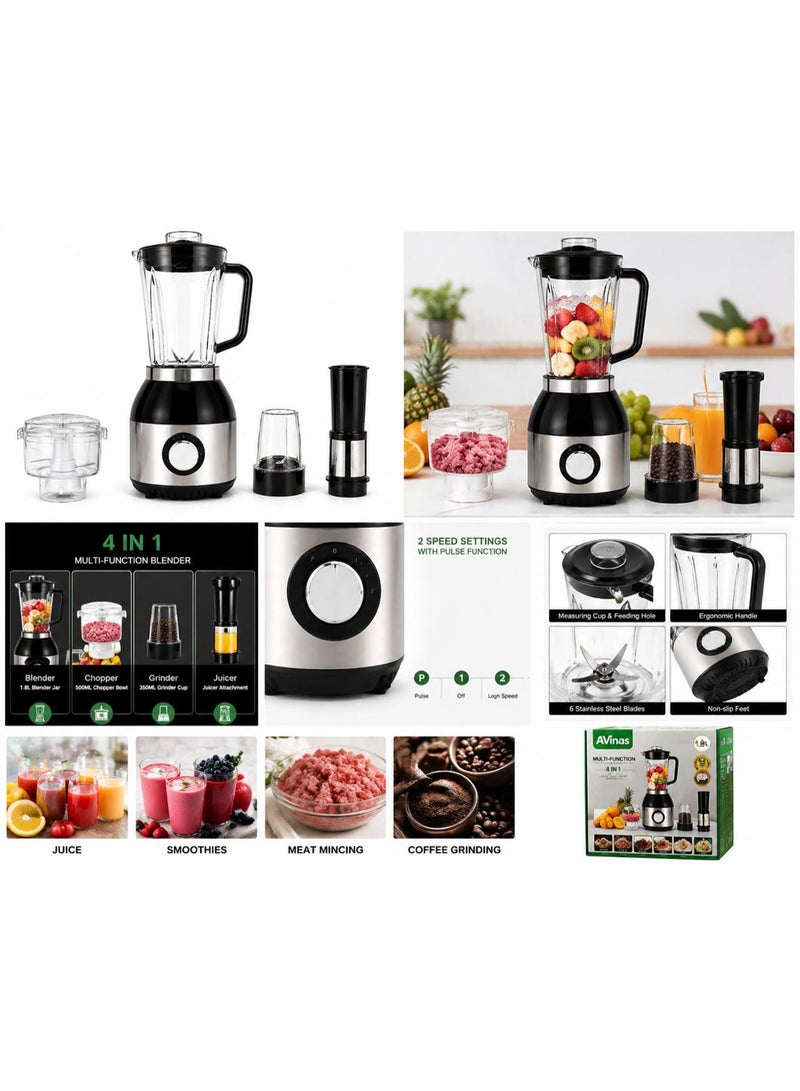 Avinas, Multi Function 4In1 Electric Nutrient Blender 1200W Av-126 - Image 3