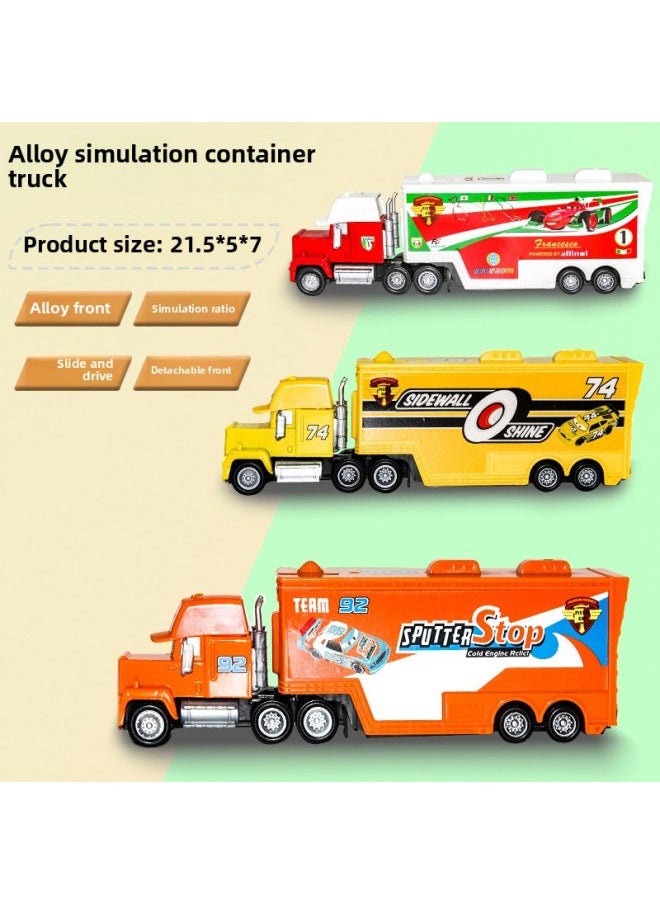 Generic 57 Mixed Batch Car Story Uncle Mai Container Truck Children's Toy Car Model Ornaments Toys-Color:Container Truck No. 82  - Image 3