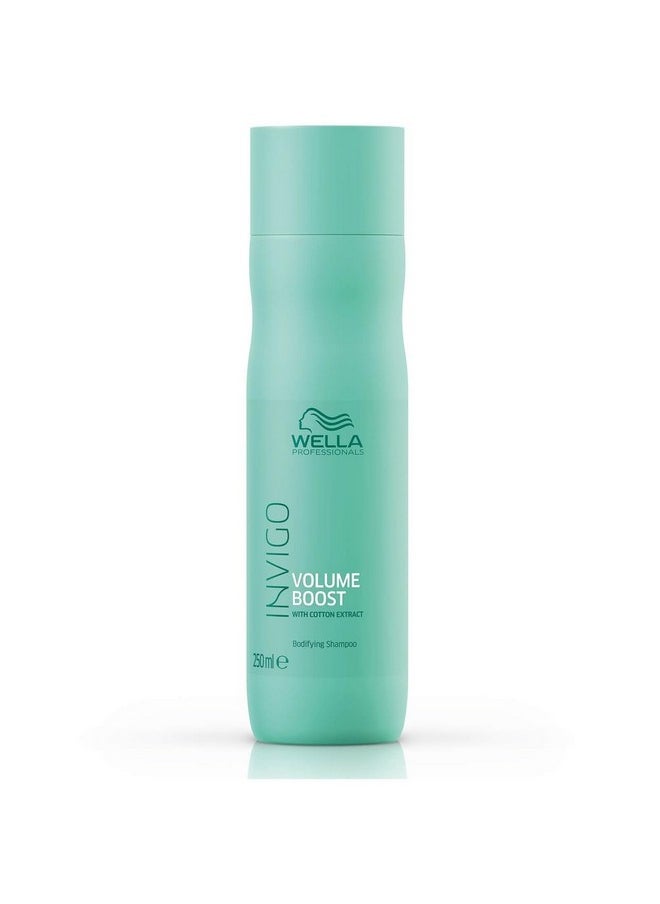 Wella Professionals Invigo Volume Boost Bodifying Shampoo | 250 Ml | Lightweight, Volumizing Hair Cleanser For Normal To Fine Hair | With Cotton Extracts  - Image 1