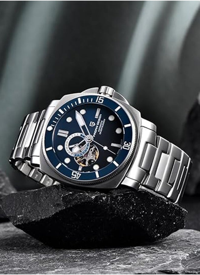 PAGANI DESIGN - Men's Automatic Watches Unique Stainless Steel Mechanical Wrist Watch for Men Nylon Watchband 200M Waterproof - Image 1