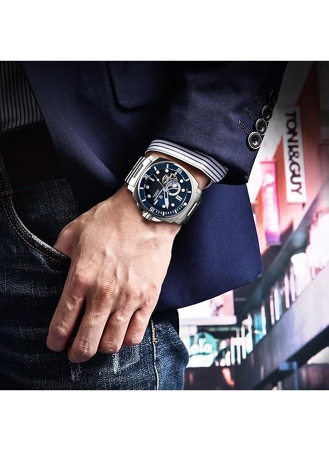 PAGANI DESIGN - Men's Automatic Watches Unique Stainless Steel Mechanical Wrist Watch for Men Nylon Watchband 200M Waterproof - Image 1
