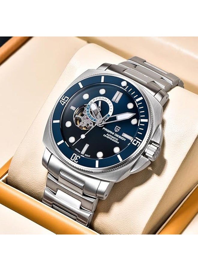 PAGANI DESIGN - Men's Automatic Watches Unique Stainless Steel Mechanical Wrist Watch for Men Nylon Watchband 200M Waterproof - Image 1
