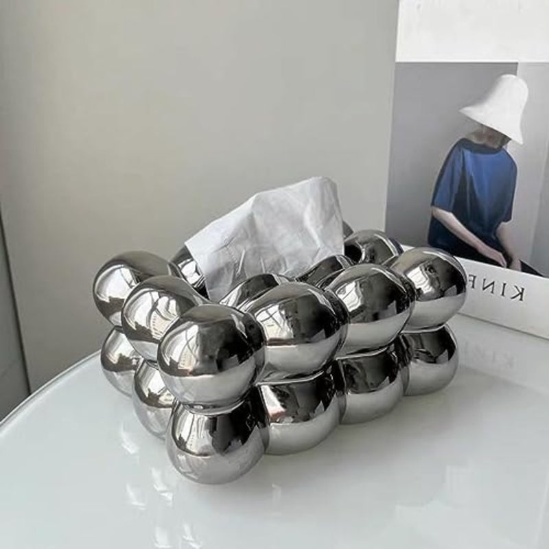Cloud Bedside Tissue Storage Box - Home Living Room Desktop Simple Creative Decoration for Coffee Table Gray - Image 1
