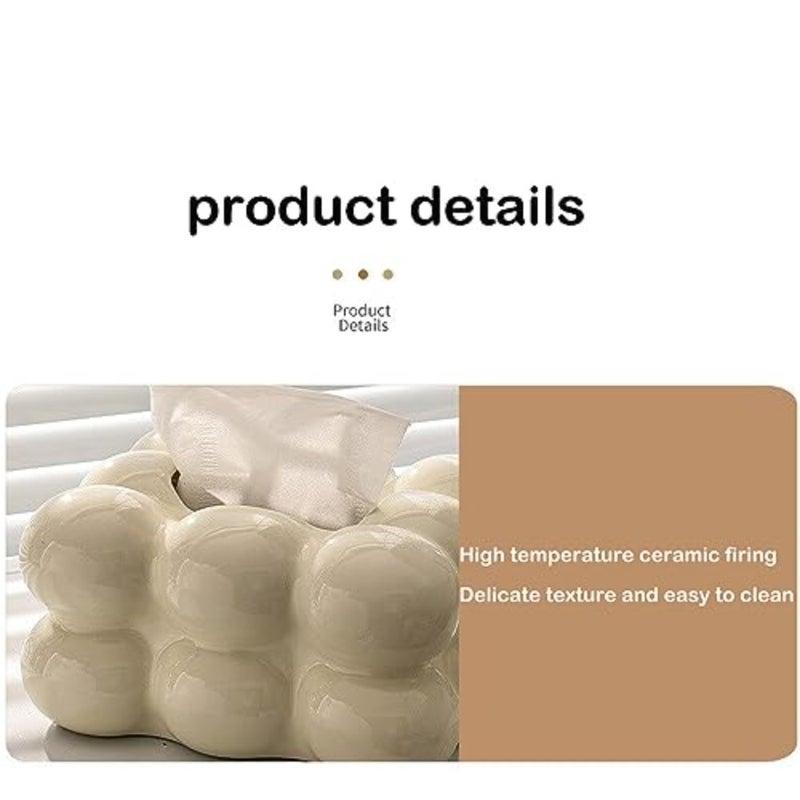Cloud Bedside Tissue Storage Box - Home Living Room Desktop Simple Creative Decoration for Coffee Table Gray - Image 2