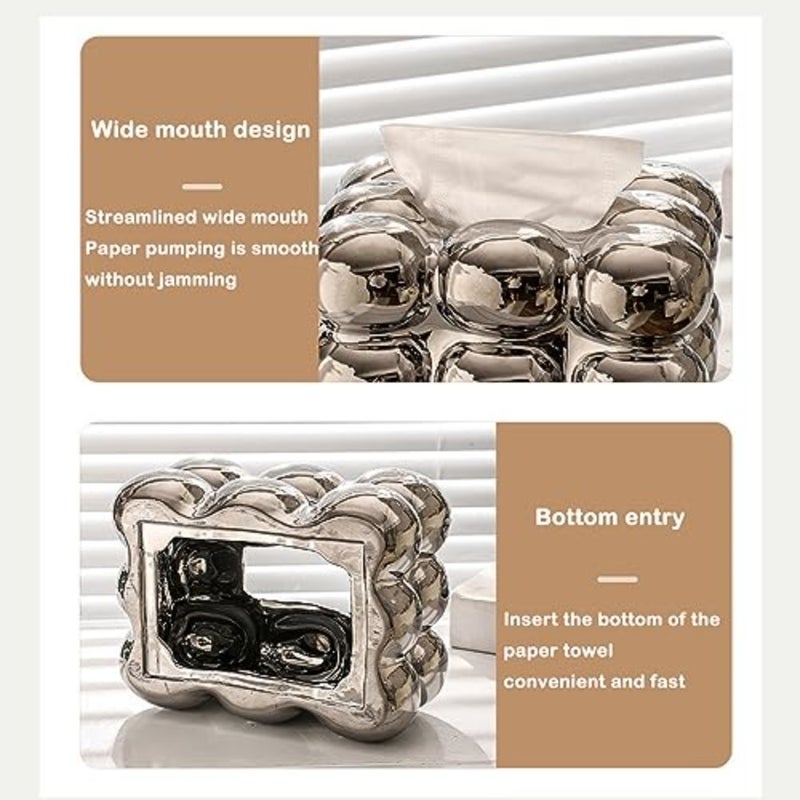 Cloud Bedside Tissue Storage Box - Home Living Room Desktop Simple Creative Decoration for Coffee Table Gray - Image 5