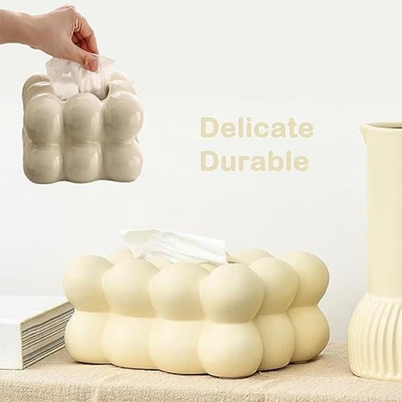 Cloud Bedside Tissue Storage Box - Home Living Room Desktop Simple Creative Decoration for Coffee Table Gray - Image 3
