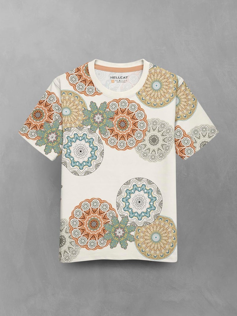 HELLCAT Boys Cotton Blend Regular Fit Trendy Front & Back Graphic Printed Half Sleeve Premium Round Neck Tshirt- Pack of 2 Beige3/Black1 11-12 Years - Image 3